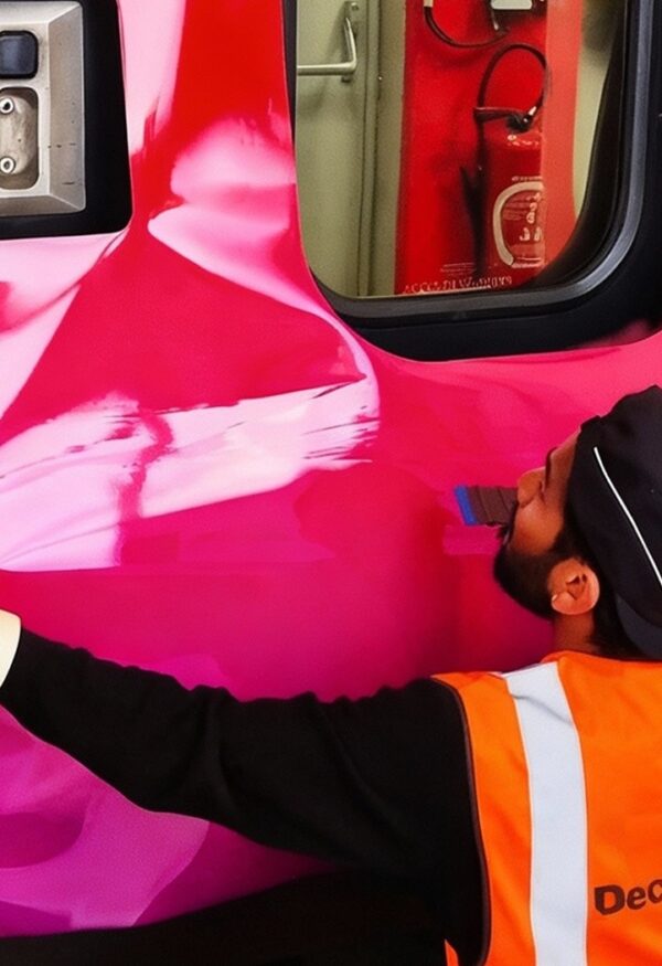 Habillage porte TGV Inoui pour rénovation - impression et pose DecoAder