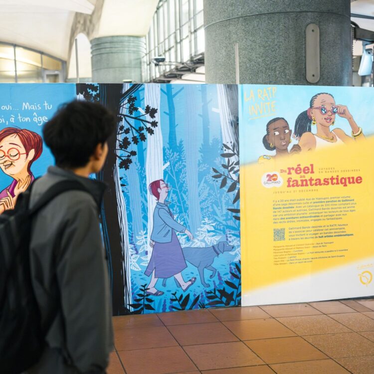 20 ans de la maison Gallimard dans le métro parisien.